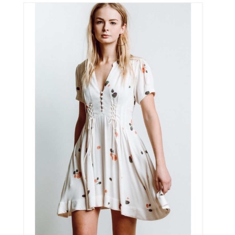 Free People Dream Girl Mini Dress Ivory Size 2